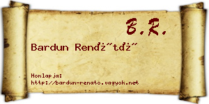 Bardun Renátó névjegykártya
