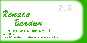 renato bardun business card