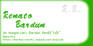 renato bardun business card